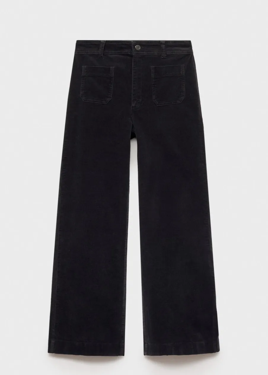 MANGO Dżinsy*Spodnie Catherin culotte ze sztruksu