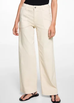 MANGO Dżinsy*Spodnie culotte z kieszeniami