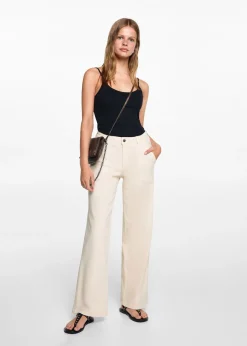 MANGO Dżinsy*Spodnie culotte z kieszeniami