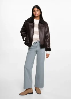 MANGO Dżinsy*Spodnie culotte z kieszeniami