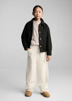 Dzieci MANGO Spodnie*Spodnie culotte ze sztruksu