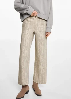 MANGO Spodnie*Spodnie culotte ze wzorem