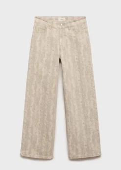 MANGO Spodnie*Spodnie culotte ze wzorem