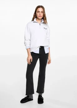 MANGO Dżinsy*Spodnie dżinsowe flare crop