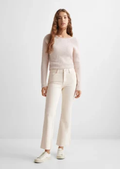 MANGO Dżinsy*Spodnie dżinsowe flare crop