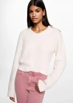 MANGO Dżinsy*Spodnie dżinsowe flare crop