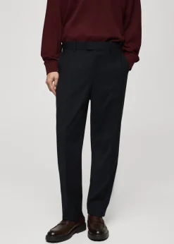 MANGO Spodnie|Spodnie*Spodnie garniturowe regular fit z mieszanki wełny