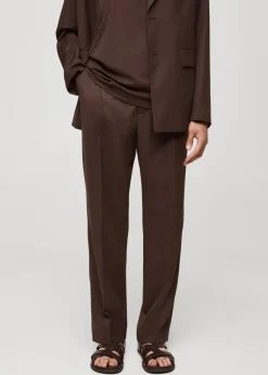 MANGO Spodnie*Spodnie garniturowe regular fit z zaszewkami