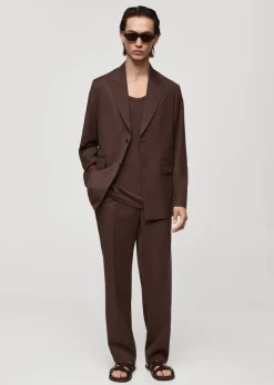 MANGO Spodnie*Spodnie garniturowe regular fit z zaszewkami