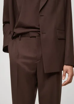 MANGO Spodnie*Spodnie garniturowe regular fit z zaszewkami