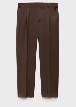 MANGO Spodnie*Spodnie garniturowe regular fit z zaszewkami