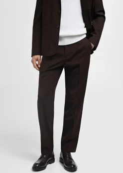 MANGO Spodnie|Spodnie*Spodnie garniturowe regular fit z 100% wełny
