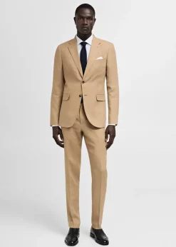 MANGO Spodnie*Spodnie garniturowe slim fit z 100% lnu