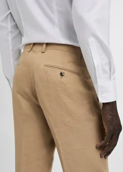 MANGO Spodnie*Spodnie garniturowe slim fit z 100% lnu