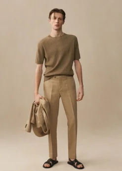 MANGO Spodnie*Spodnie garniturowe slim fit z 100% lnu