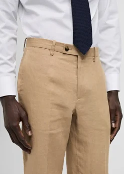 MANGO Spodnie*Spodnie garniturowe slim fit z 100% lnu