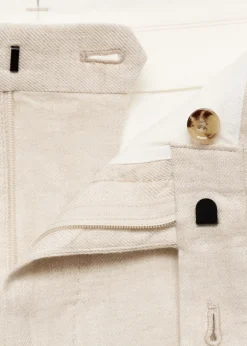 MANGO Spodnie*Spodnie garniturowe slim fit z 100% lnu