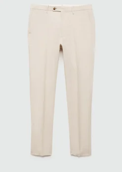 MANGO Spodnie*Spodnie garniturowe slim fit z 100% lnu