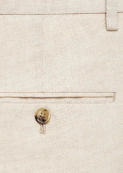 MANGO Spodnie*Spodnie garniturowe slim fit z 100% lnu