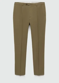 MANGO Spodnie*Spodnie garniturowe slim fit z Tencel™ z zaszewkami