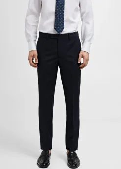 MANGO Spodnie*Spodnie garniturowe slim fit z 100% wełny dziewiczej
