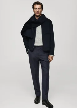 MANGO Spodnie*Spodnie garniturowe z flaneli z 100% włoskiej wełny