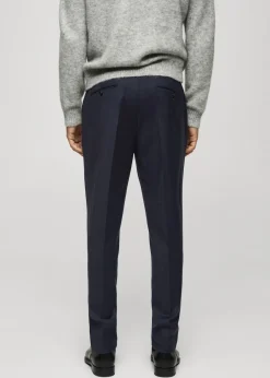 MANGO Spodnie*Spodnie garniturowe z flaneli z 100% włoskiej wełny