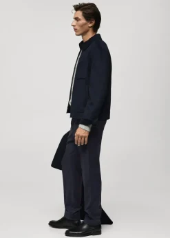 MANGO Spodnie*Spodnie garniturowe z flaneli z 100% włoskiej wełny