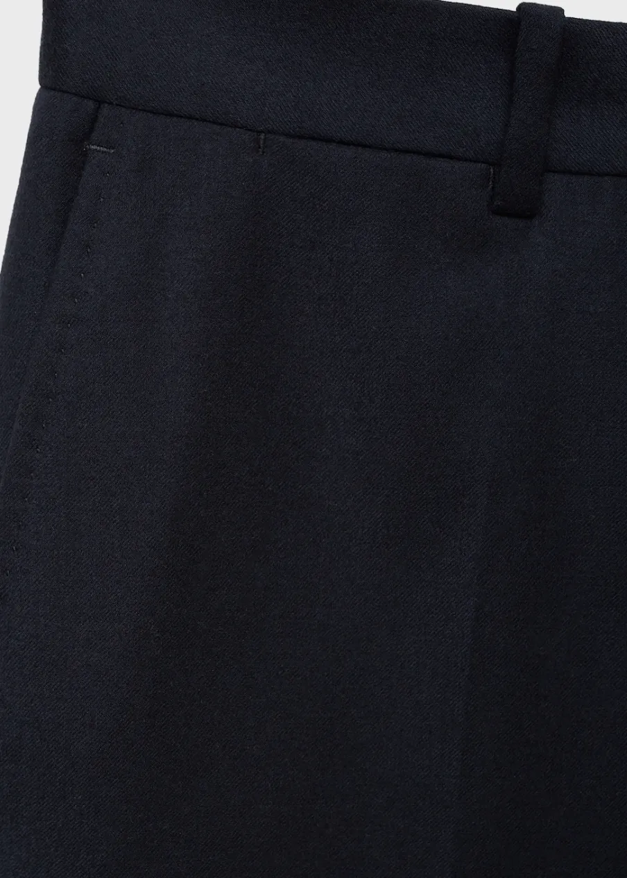 MANGO Spodnie*Spodnie garniturowe z flaneli z 100% włoskiej wełny