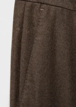 MANGO Spodnie|Spodnie*Spodnie garniturowe z flaneli z 100% włoskiej wełny