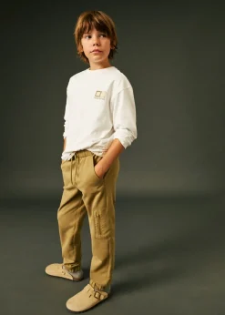 Dzieci MANGO Joggersy*Spodnie joggersy bawełniane