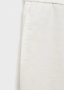 MANGO Spodnie*Spodnie lniane slim fit z troczkami