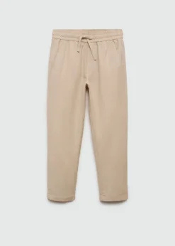 Dzieci MANGO Spodnie*Spodnie lniane z elastycznym pasem