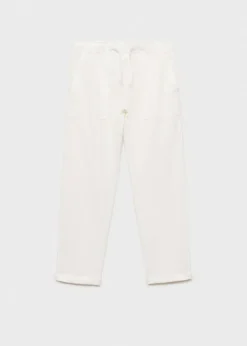 Dzieci MANGO Spodnie*Spodnie lniane z elastycznym pasem