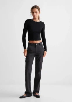 MANGO Dżinsy*Spodnie o prostym kroju cargo