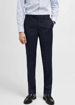 MANGO Spodnie|Spodnie*Spodnie od garnituru slim fit z tkaniny comfort stretch