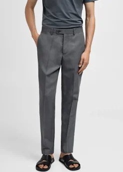 MANGO Spodnie*Spodnie od garnituru slim fit z mieszanki lnu