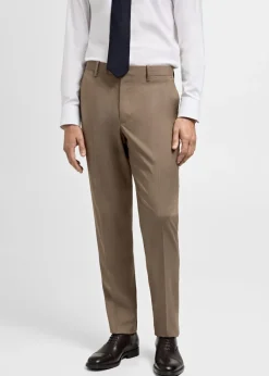 MANGO Spodnie|Spodnie*Spodnie od garnituru slim fit z tkaniny comfort stretch