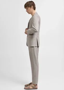 MANGO Spodnie*Spodnie od garnituru slim fit z mieszanki lnu