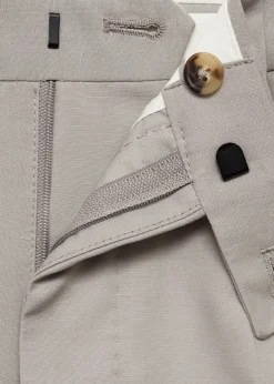 MANGO Spodnie*Spodnie od garnituru slim fit z mieszanki lnu