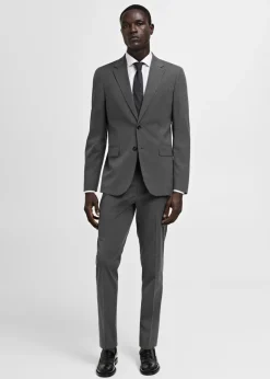 MANGO Spodnie|Spodnie*Spodnie od garnituru slim fit z tkaniny comfort stretch