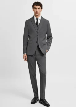 MANGO Spodnie|Spodnie*Spodnie od garnituru slim fit z tkaniny comfort stretch