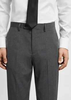 MANGO Spodnie|Spodnie*Spodnie od garnituru slim fit z tkaniny comfort stretch