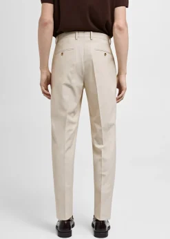 MANGO Spodnie*Spodnie od garnituru slim fit z tkaniny comfort stretch