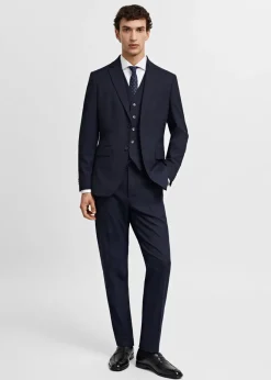 MANGO Spodnie|Spodnie*Spodnie od garnituru slim fit z tkaniny comfort stretch