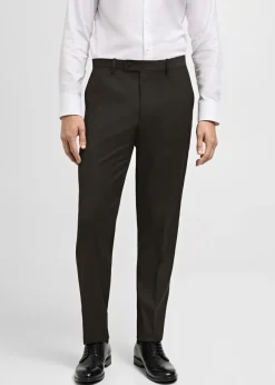 MANGO Spodnie|Spodnie*Spodnie od garnituru slim fit z tkaniny comfort stretch