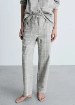 MANGO Piżamy|Piżamy*Spodnie piżamowe z flaneli w kratę