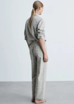 MANGO Piżamy|Piżamy*Spodnie piżamowe z flaneli w kratę