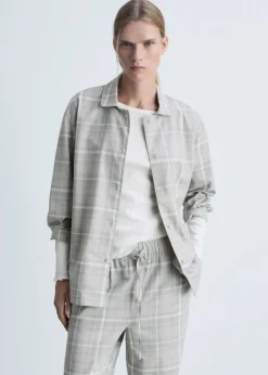 MANGO Piżamy|Piżamy*Spodnie piżamowe z flaneli w kratę