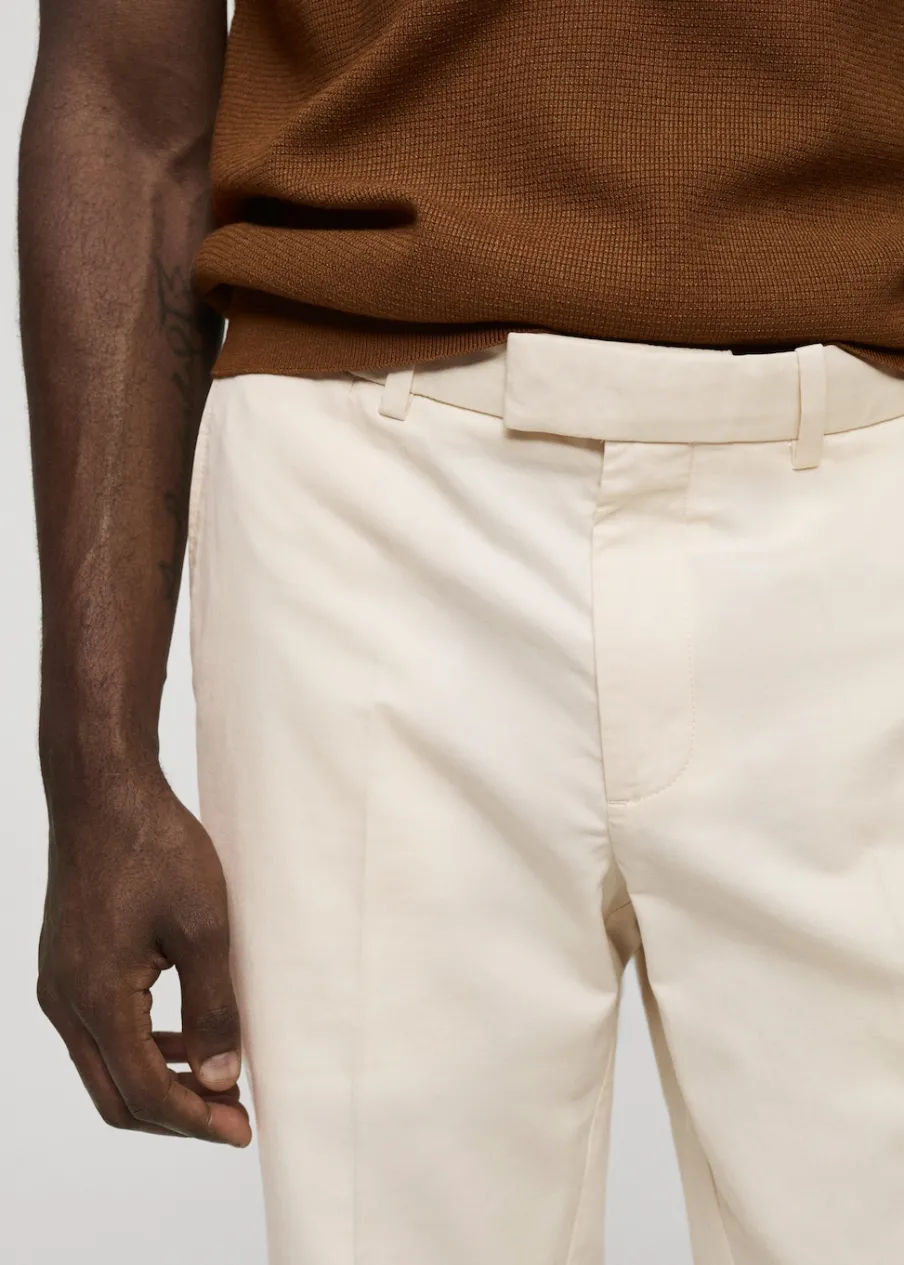MANGO Spodnie*Spodnie regular fit z bawełny i tencelu